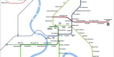 بانكوك وصلة السكك الحديدية خريطة