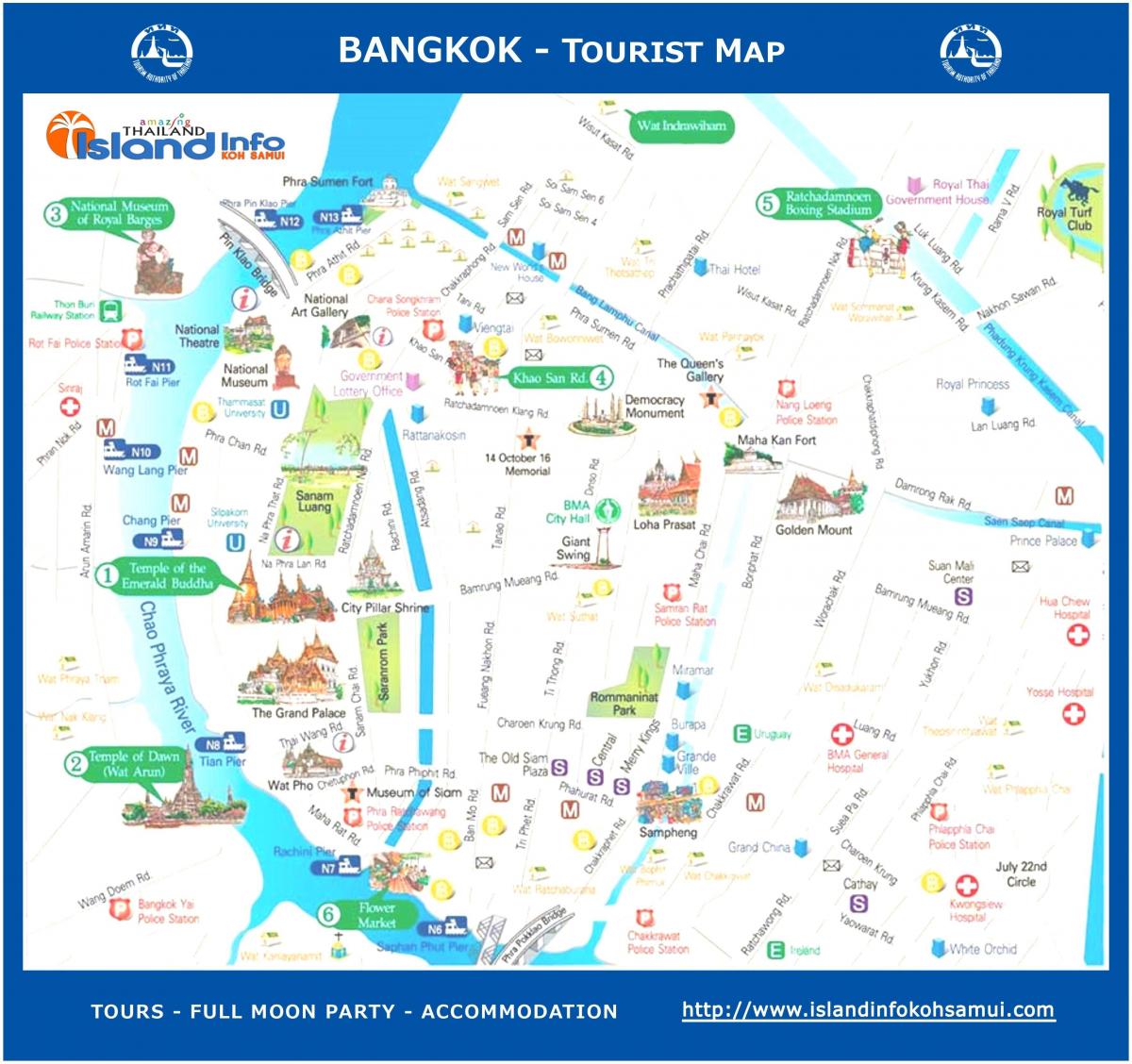 دليل السفر بانكوك خريطة
