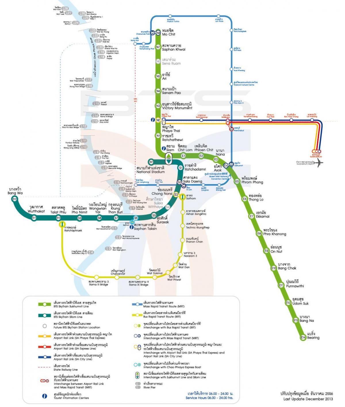 مدينة بانكوك القطار خريطة