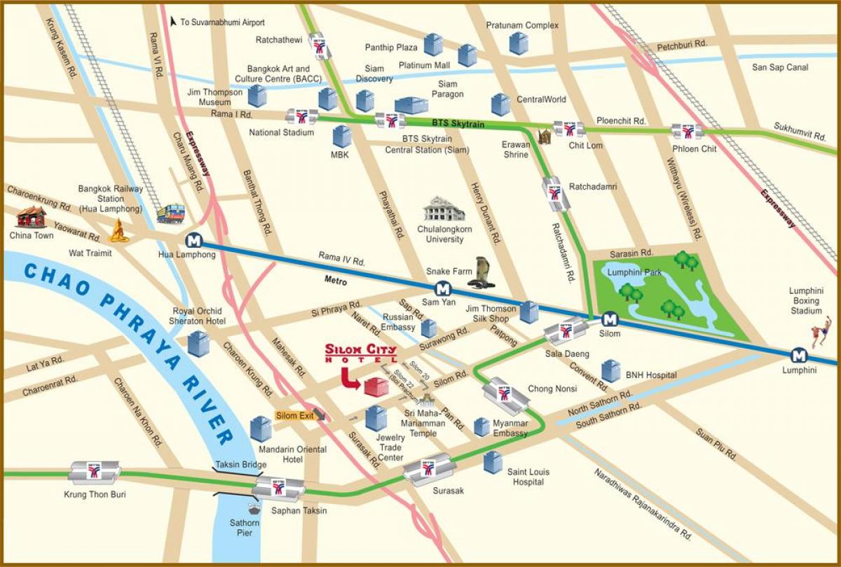 خريطة نهر مدينة بانكوك