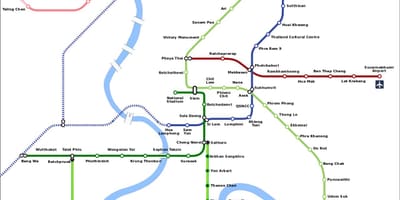 Mrt خريطة تايلاند بانكوك