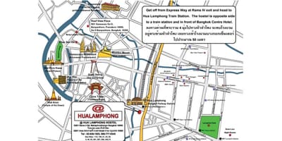 Hua lamphong محطة سكة حديد خريطة