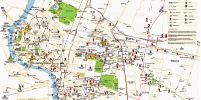 بانكوك مناطق الجذب السياحي الرئيسية خريطة