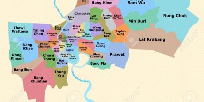 خريطة بانكوك والمناطق المحيطة بها