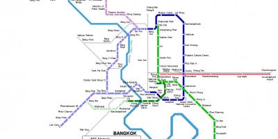Bkk خريطة مترو الانفاق