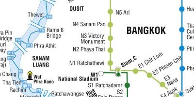 خريطة بانكوك المترو و القطار المعلق